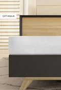 Resim Beyaz Çift Kişilik Fitted / Lastikli Pamuk Çarşaf Kigili