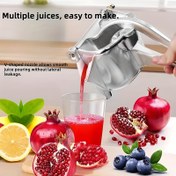 Resim El ile sıkma limon suyu sıkacağı - Alüminyum alaşım, kolay temizlenebilir, kaymaz taban, itme ile çalışır, limonlar, portakallar, narlar, mavi arılar ve daha fazlası için ideal - Taze meyve suyu sıkma için mükemmel, limon suyu sıkacağı 