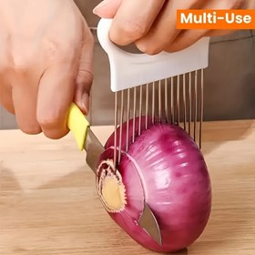 Resim Paslanmaz Çelik Çok Amaçlı Mutfak Aletleri - Ultra Keskin Soğan Dilimleyici, Et Yumuşatıcı ve Ergonomik Saplı Sebze Soyucu ile Kolay Gıda Hazırlama ve Pişirme için Uygun, Kamp ve Piknikler İçin İdeal 