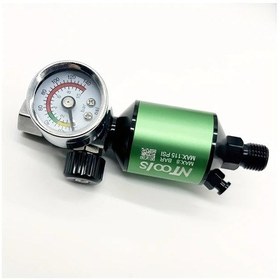 Resim Besthome1 Green Ntools Yüksek Hassasiyetli Püskürtme Tabancası Regülatörü İnce Hava Filtresi Ayarlanabilir Basınç Göstergesi Nem Ayırıcı 