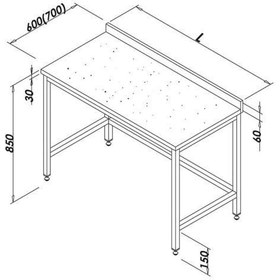 Resim Çalışma Tezgahı Mermer Tablalı Taban Rafsız 140x80 Cm 