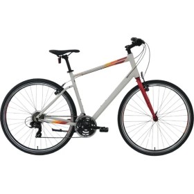 Resim Carraro Sportive 321 V - 28 Jant 20'' 52CM ( L ) Kadro Şehir Bisikleti - Mat Gri / Kırmızı Turuncu 