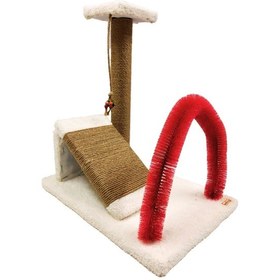 Resim Evcil Home Kedi Tırmalama + Kedi Rampası + Kedi Fırçası 3'lü 