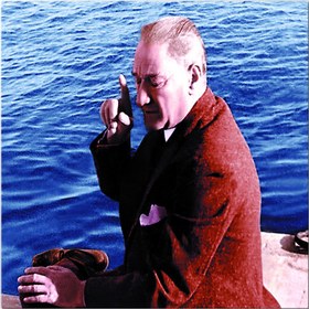 Resim TabloShop Atatürk Özlü Sözler Tablosu (Model 3) - (ÖLÇÜSÜ 90x90 cm) ATA-12__model_3 