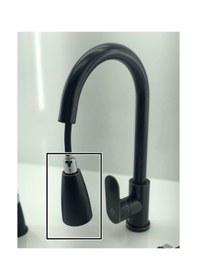 Resim Yapıtaşı Yt47s Kartepe Siyah Spiralli Mutfak Bataryası El Duşu 2f 