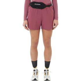 Resim Salomon Shkout Core 4 Kadın Kırmızı Koşu Şortu 