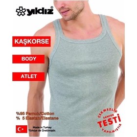 Resim Yıldız Erkek Likralı Kaşkorse Bady Atlet - 6 Adet 