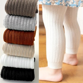 Resim Kız Çocuklarının Düz Tayt Çorapları, Nefes Alabilen Rahat Günlük Çoraplar Çok Yönlü Moda Çorapları 