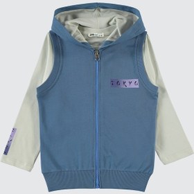Resim Civil Boys Erkek Çocuk Yelekli Sweatshirt 2-5 Yaş İndigo 