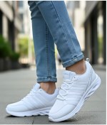 Resim LUTTOON Erkek Beyaz Günlük Spor Ayakkabı Hafif Ortopedik Taban Sneaker 4138 