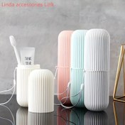 Resim 1 adet Düşük Alerji Taşınabilir Seyahat Diş Fırçası Tutucu Seti, Ağız Baskını ve Diş Macunu Saklama - İş Seyahati için Temel, Ürün| Minimalist Tasarım| Zarif Görünüm 