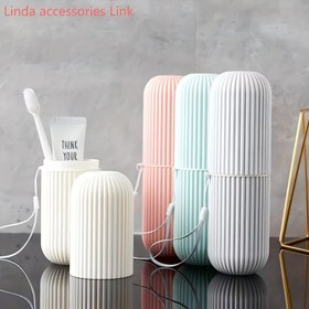 Resim 1 adet Düşük Alerji Taşınabilir Seyahat Diş Fırçası Tutucu Seti, Ağız Baskını ve Diş Macunu Saklama - İş Seyahati için Temel, Ürün| Minimalist Tasarım| Zarif Görünüm 