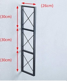 Resim Metal Duvar Rafı Mutfak Salon Rafı Duvar Kitaplığı 