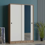 Resim Abre VM-300 Ceviz Beyaz Sürgü Kapaklı Portmanto 