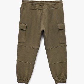 Resim Koton Şardonlu Kargo Cepli Beli Bağcıklı Jogger Eşofman Altı Haki 6wam40029mk Haki 