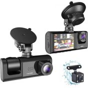 Resim Hakopro Black Box 1080P Ön-Arka 3 Kameralı 2.0”Hd Ekran Ve G Sensörlü Akıllı Araç Kamerası 