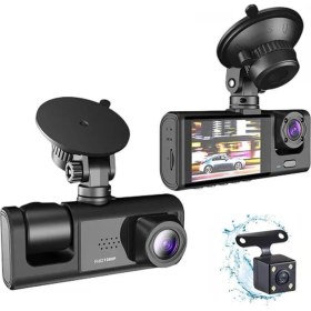 Resim Hakopro Black Box 1080P Ön-Arka 3 Kameralı 2.0”HD Ekran ve G Sensörlü Akıllı Araç Kamerası 