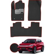 Resim Torpedo Byd Atto 3 Hücreli Paspas Seti, Premium Eva Tam Set Paspas Takımı Siyah Kırmızı 