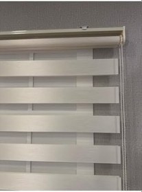 Resim Bambu Zebra Stor Güneşlik Perde, Krem, 120 x 260 