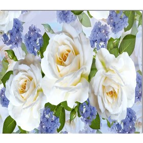 Resim Olinpa Cam Ocak Arkası Koruyucu | Çiçek Desenli 