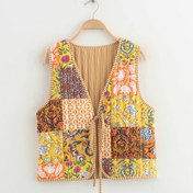 Resim CT008995DAA, Polyester Kolsuz Kardigan, V-Yaka, Kşıl Stil, Bağlantı Ön, Tüm Mevsim, Yetişkin, Dokuma Kumaş 