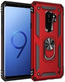 Resim Zipax Samsung Galaxy S9 İle Uyumlu Plus Kılıf Vega Zırh Tank Tam Koruma Kapak + Kablo Koruyucu A++ Kırmızı 