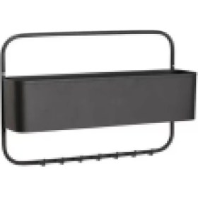 Resim 3Art Metal Dekoratif Askılık ve Metal Raf - Duvar Askısı - Banyo Hol Antre Askısı - Şemsiyelik - Saksılık 