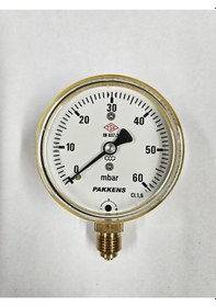 Resim Pakkens Çap 63 Alttan 60 Mbar Diyaframlı Manometre 