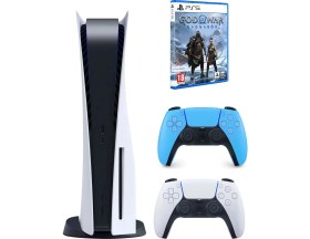 Resim Sony Playstation 5 Oyun Konsolu 2.Dualsense Mavi ile God Of War Ragnarok Sürükleyici Deneyim 
