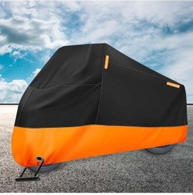 Resim Besthome1 Motosiklet Koruması - Yağmur & Güneş - 220x95x110 Cm - Siyah Üst / Turuncu Alt - L Beden Turuncu - Siyah 