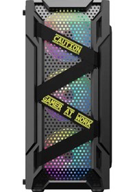 Resim Spectrum Criminal Rgb 4 Fanlı Şeffaf Yan Panelli Atx Oyuncu Kasası 