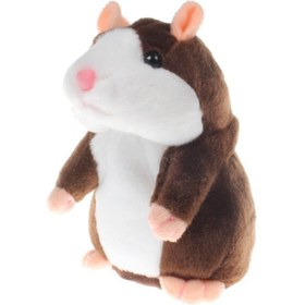 Resim 15CM Little Talking Hamster Toy - Dark brown / 1 