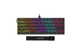 Resim CoverZone 61 Tuş Mekanik Gaming Klavye Kablolu Red Switch Hot-Swap Rgb Aydınlatmalı Kompakt 60% Düzen Type-C USB N-Key Rollover Oyuncu Klavyesi Windows Android Uyumlu | Ajazz NK61 (Siyah - NK61) 