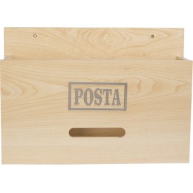 Resim Selena Ahşap Posta ve Fatura Kutusu Ceviz Akça 2 Renk 