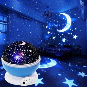 Resim 1 adet Yıldızlı Gece Ay Projeksiyon Lambası, USB Güçlü LED Işık Etkisi, Ayarlanabilir Parlaklık, Çoklu Renk Modları, Düğme Kontrollü Masaüstü Yıldızları ve Ay Yansıtma, Yatak Odası, Oturma Odası, Ev Sineması, E-Spor Odası, Çok Yönlü Gece Lambası, Ramazan, Festivaller, Doğum Günü için Mükemmel - Festive Room Accent|Yıldızlı Gece Tasarımı|Ayarlanabilir Parlaklık Lambası 