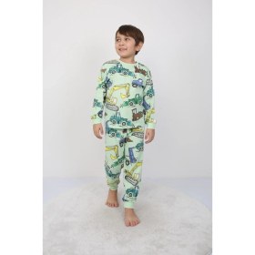 Resim 2'li Paw Petrol ve Ekskavatör Desenli Erkek Çocuk Pijama Takımı 