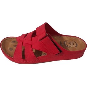 Resim Mulex Kırmızı Kadın Ortopedik Şık Günlük Terlik Kırmızı 