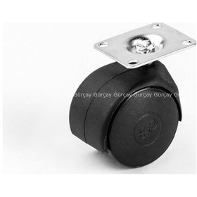 Resim Mobilya Tekeri Plastik H51Mm Küçük Tablalı 