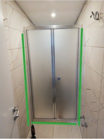 Resim 40 Desen Patentli Cam Katlanır Duşakabin İki Duvar Arası Duşakabi Gri 