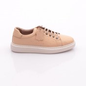 Resim Dgn Kadın Bağcıklı Düz Taban Sneaker Ayakkabı Hakiki Deri Bej 26752623 