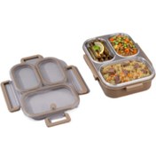 Resim Aryıldız Bento Lunch Box Yemek Termosu 3 Bölmeli AR262214 Asker Yeşili 
