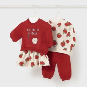 Resim Mayoral Newborn Kız Bebek 2li Örme Takım Kırmızı Kırmızı 