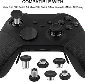 Resim inRobert 6'sı 1 arada Değiştirilebilir Manyetik Düğme Seti Xbox Elite Serisi 2 Çekirdek (Model 1797), Analog Metal Manyetik Parmak Çubuğu 2 Yüksek, 2 Standart, 2 Klasik-Siyah Dahil 