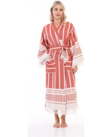 Resim Astrea %100 Pamuk Peştemal Bornoz Çok Renkli 