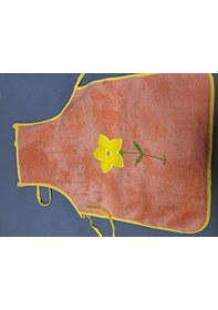 Resim Peluş Mutfak Önlüğü / Su Geçirmez Pembe / Yeşil Turuncu Sarı 