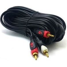 Resim 2rca 3,5mm 5m Stereo Kablo Gold 