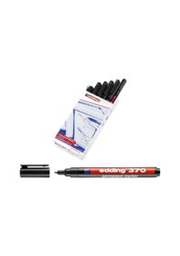 Resim 370 Permanent Marker Asetat Kalemi Siyah 10'lu Kutu Renkli 