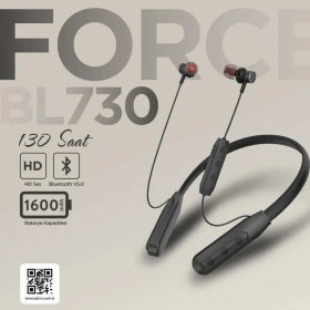Resim Phixi Force Boyundan Askılı Sporcu Bluetooth Kulaklık Hd Ses Stereo/ 130 Saat Müzik Neckband 