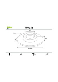 Resim Seat Leon Arka Fren Diski 2006-2012 Valeo 197031 2adettir 