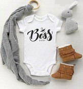 Resim Tuğbababy Baby Boss Baby Baskılı Kısa Kol Bebek Body Kız Erkek Beyaz 